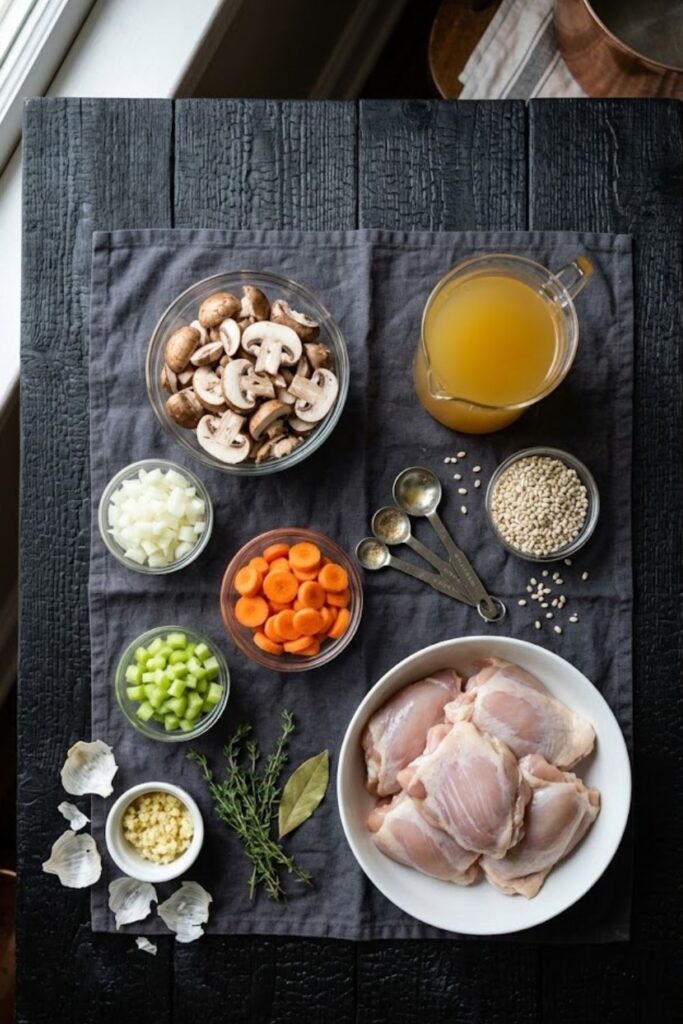 Chicken Mushroom Barley Soup