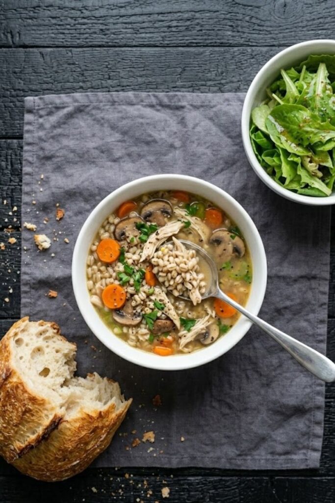 Chicken Mushroom Barley Soup