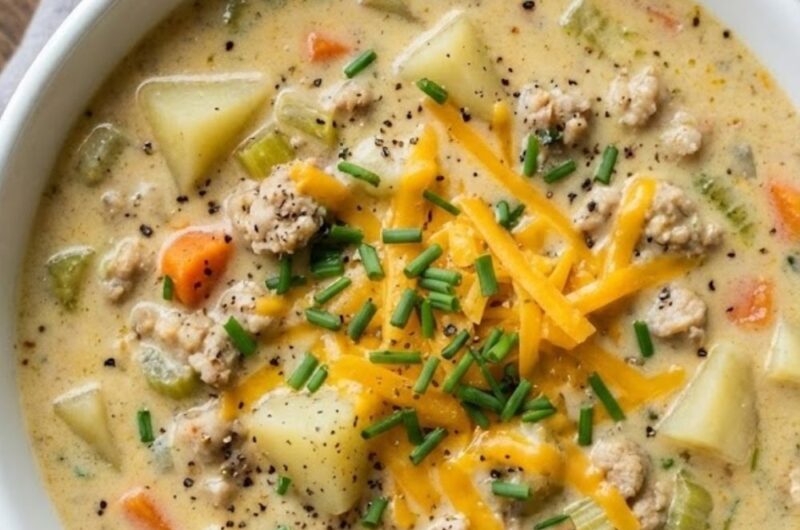 Ground Chicken Potato Soup