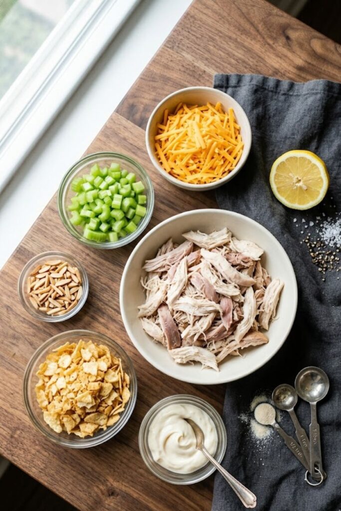 Chicken Salad Casserole with Potato Chip Topping Recipe