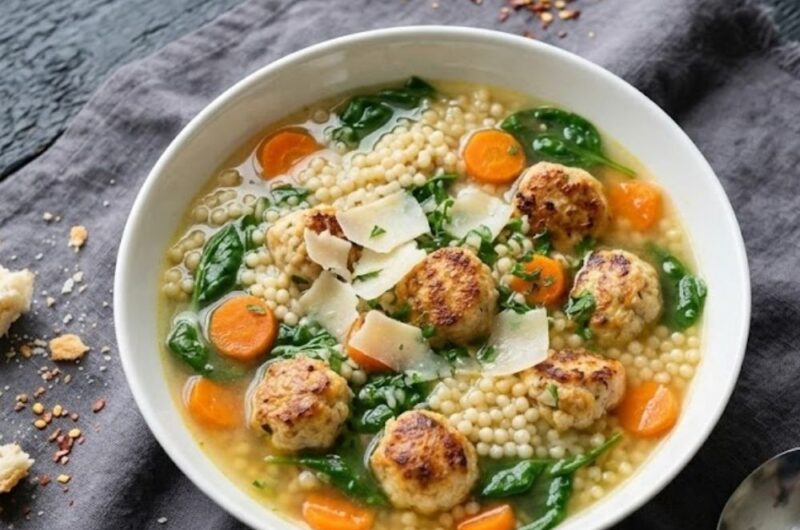 Italian Ground Chicken Wedding Soup