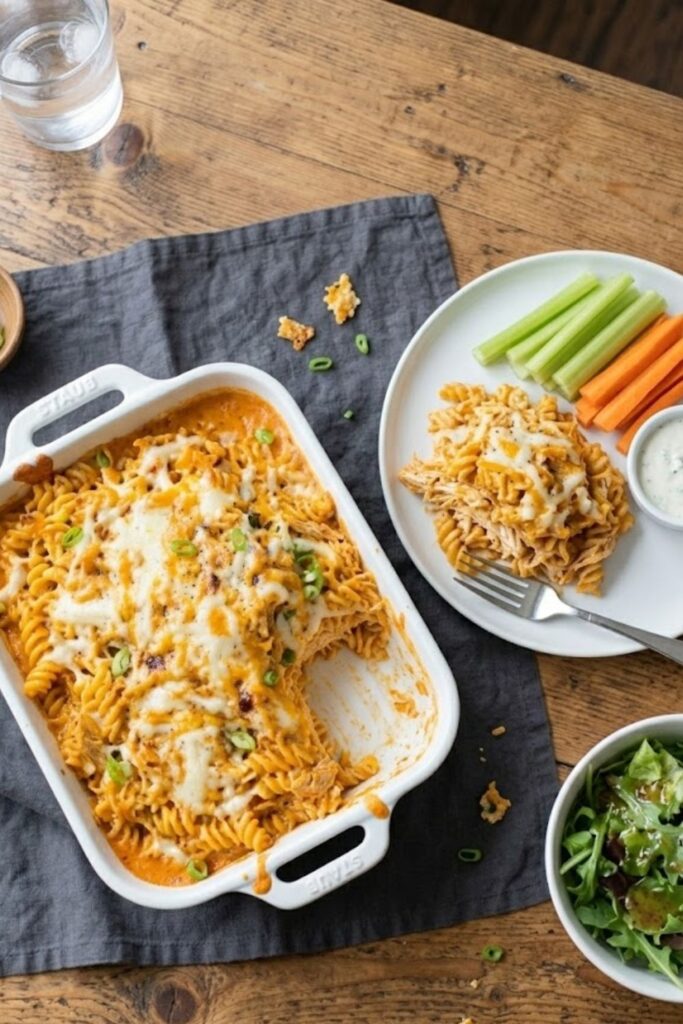 Creamy Buffalo Chicken Casserole Recipe