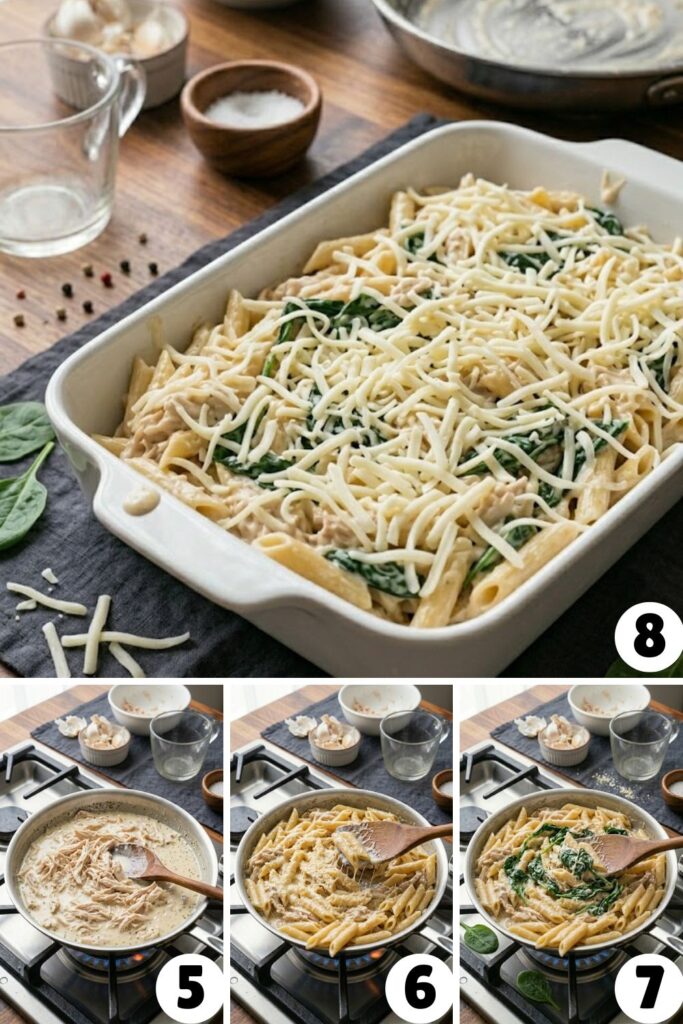 Creamy Chicken Pasta Bake Recipe