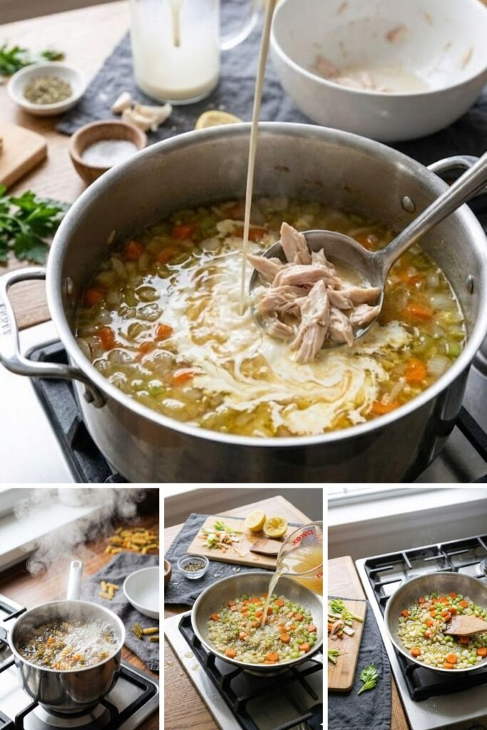 Creamy Chicken Pasta Soup Recipe