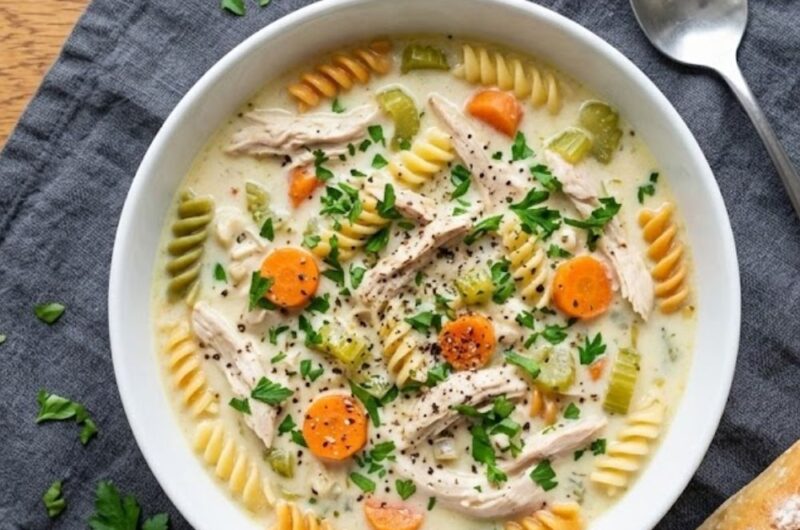 Creamy Chicken Pasta Soup