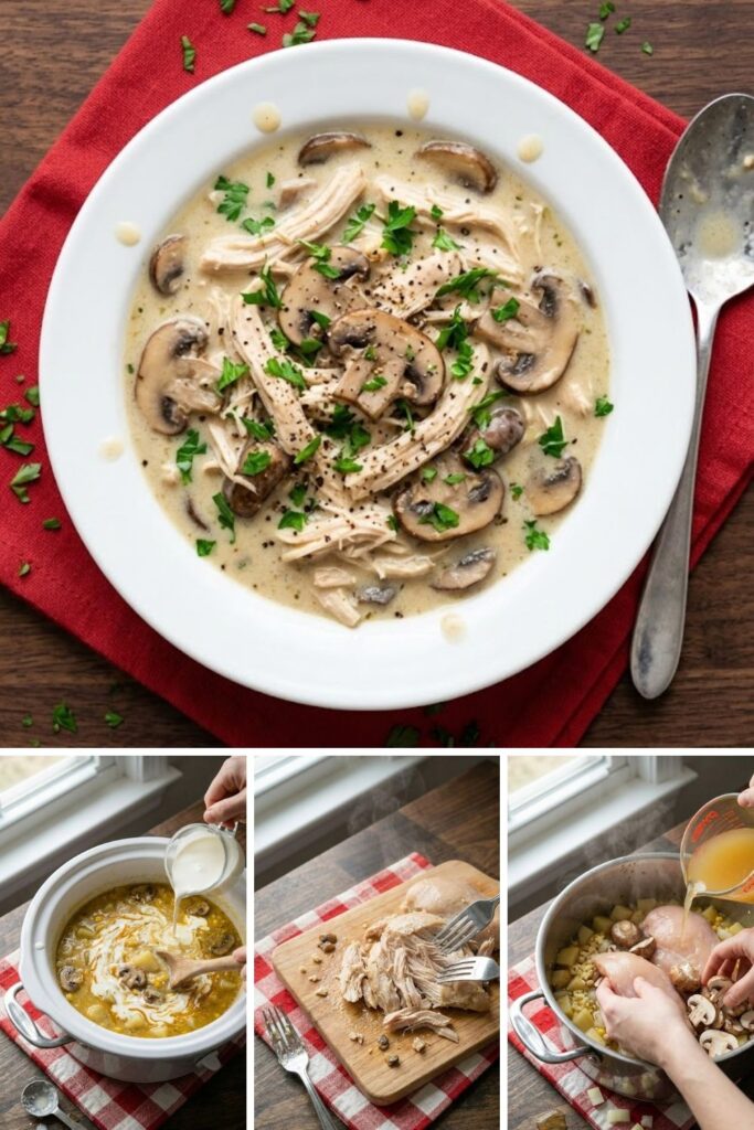 Creamy Crockpot Chicken And Mushroom Soup Recipe