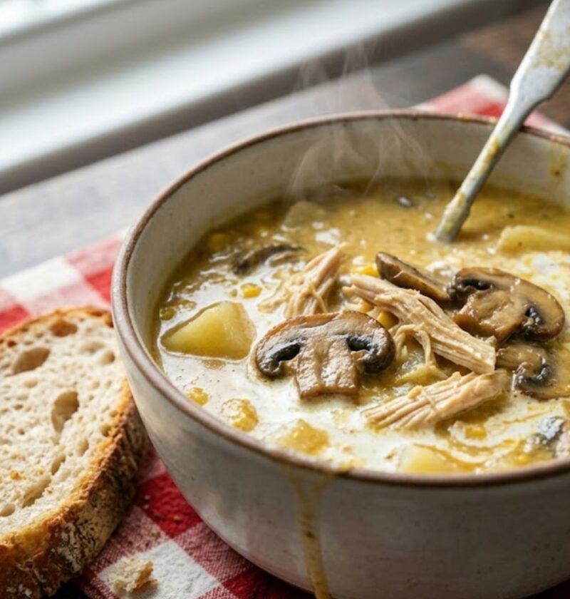 Creamy Crockpot Chicken And Mushroom Soup Recipe