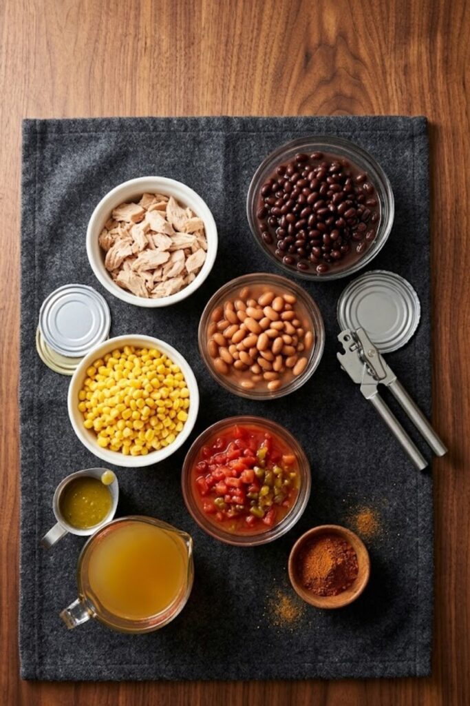 Easy 7 Can Chicken Taco Soup Recipe