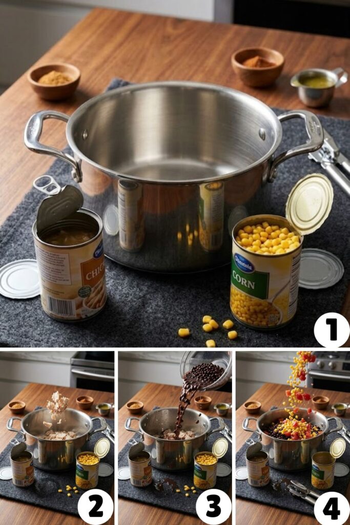 Easy 7 Can Chicken Taco Soup Recipe