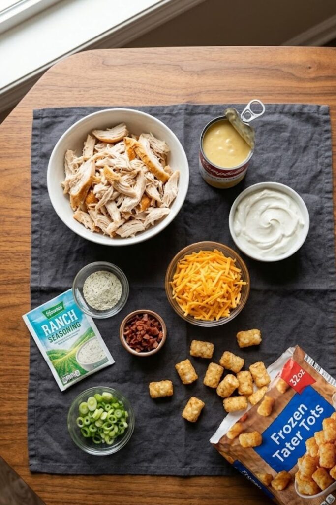 Chicken Tater Tot Casserole Recipe with Ranch