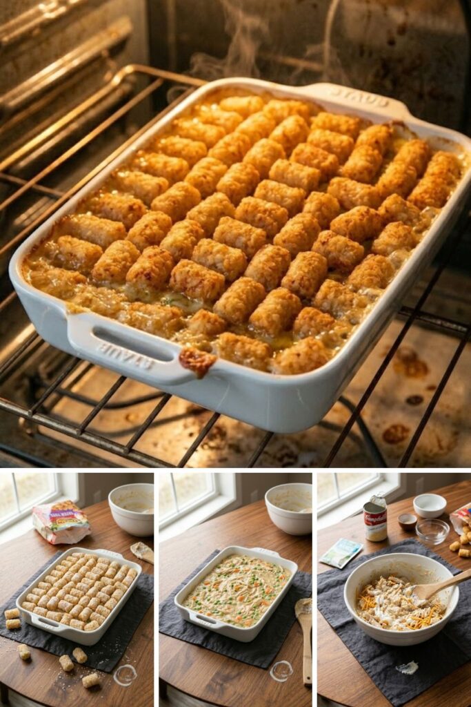 Chicken Tater Tot Casserole Recipe with Ranch