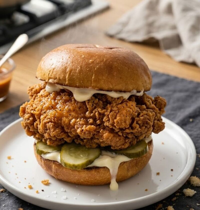 Fried Chicken Thigh Sandwich Recipe