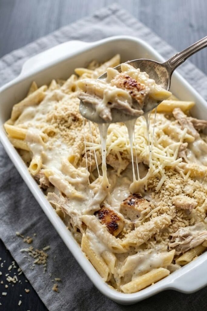 Garlic Parmesan Chicken Pasta Bake Recipe