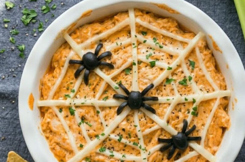 Halloween Spooky Buffalo Chicken Dip