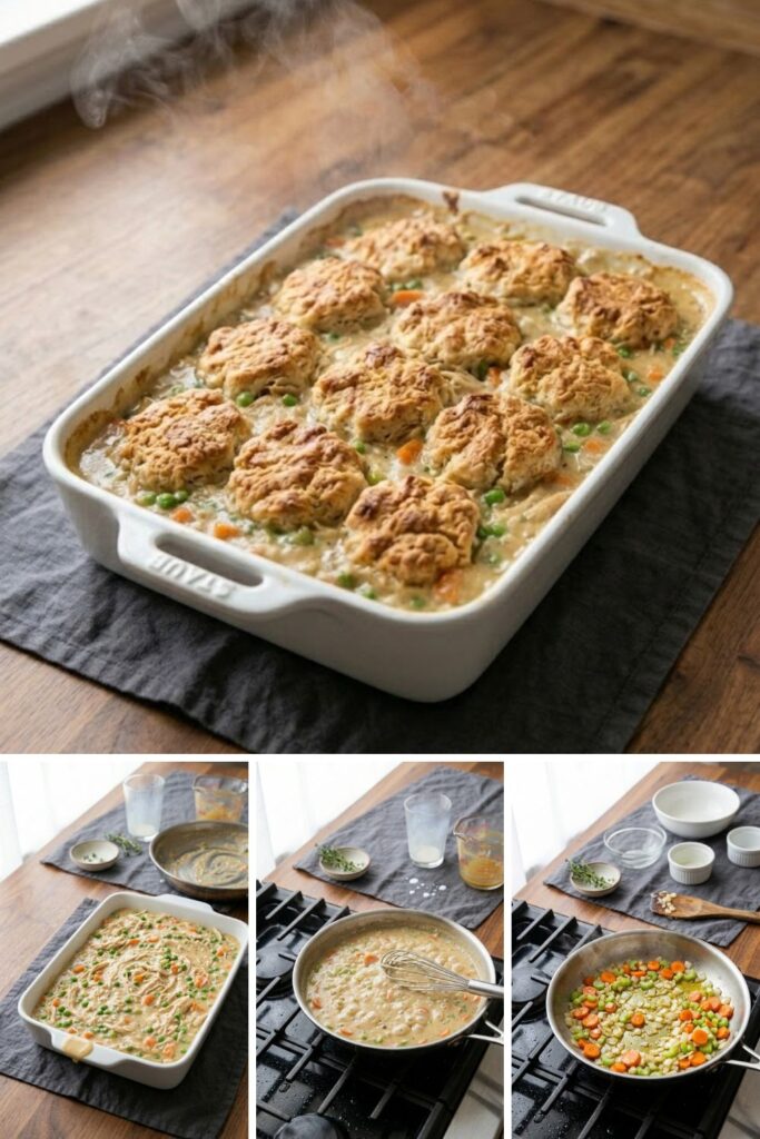 Healthy Chicken Pot Pie Casserole Recipe