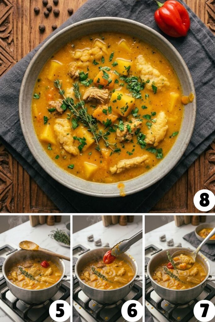 Jamaican Chicken Pumpkin Soup Recipe
