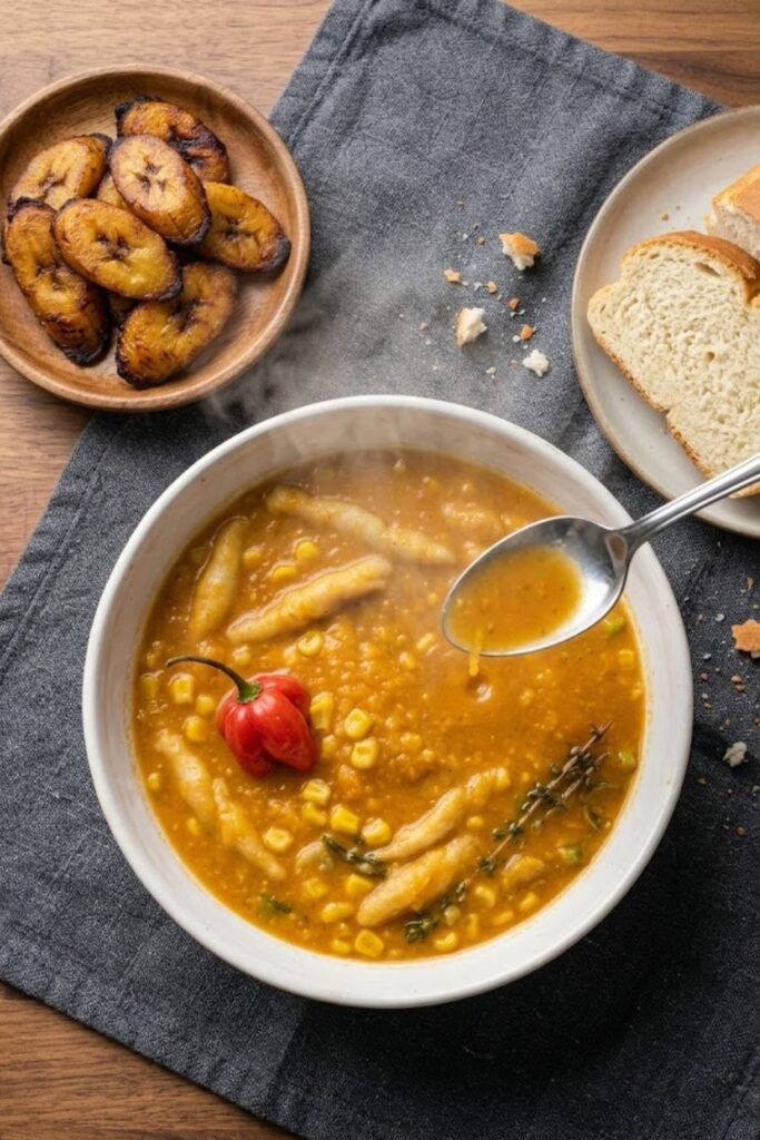 Jamaican Chicken Soup With Dumplings Recipe