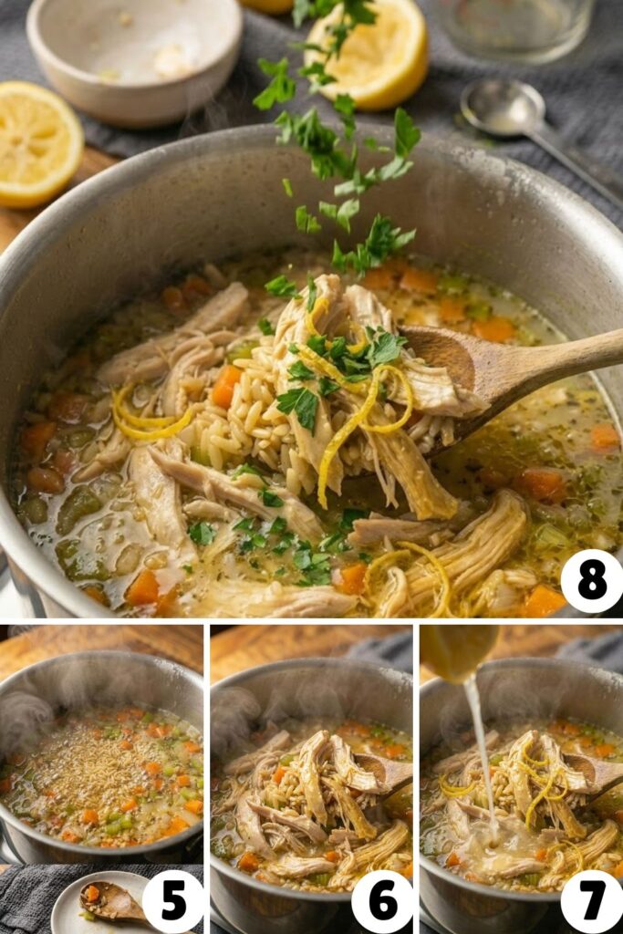 Lemon Pepper Chicken Orzo Soup Recipe