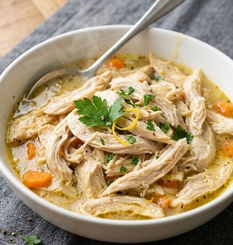 Lemon Pepper Chicken Orzo Soup Recipe
