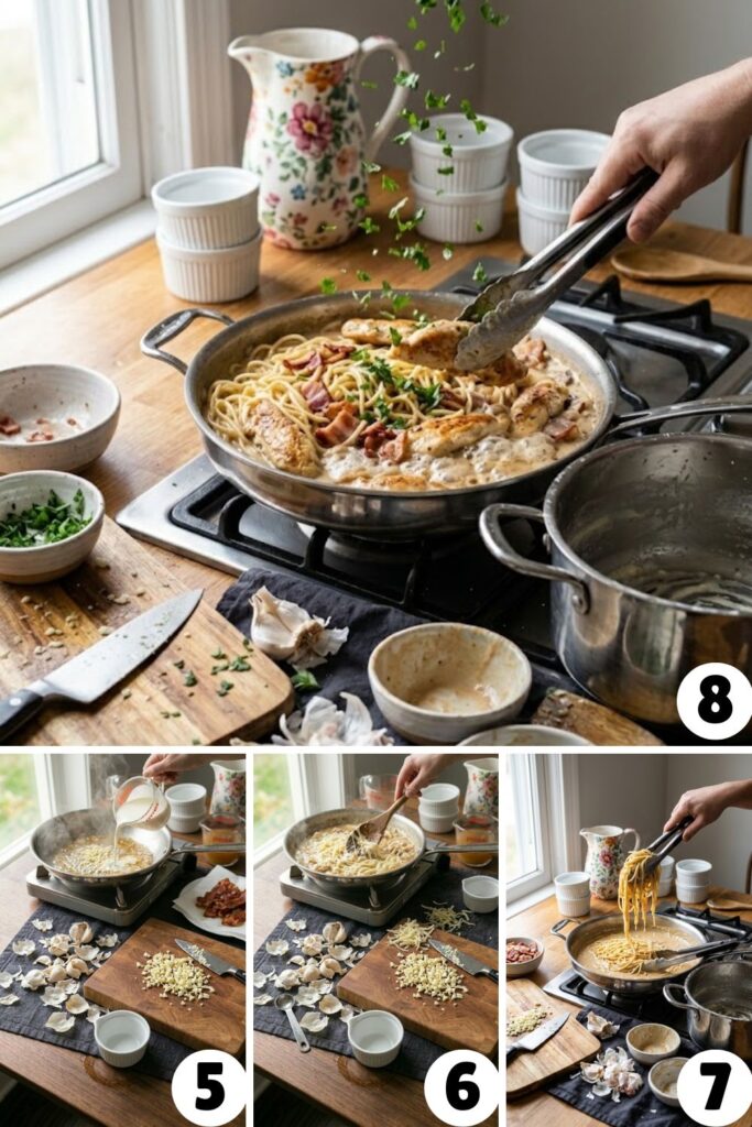 Olive Garden Chicken Carbonara Pasta Recipe