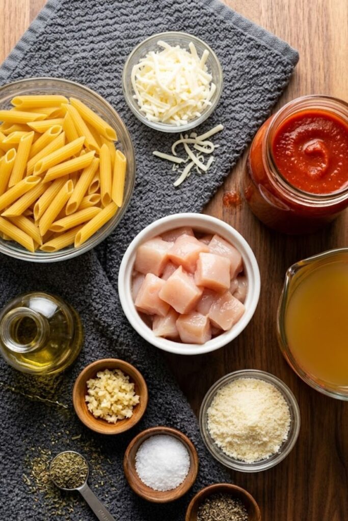 One Pot Chicken Parmesan Pasta Recipe