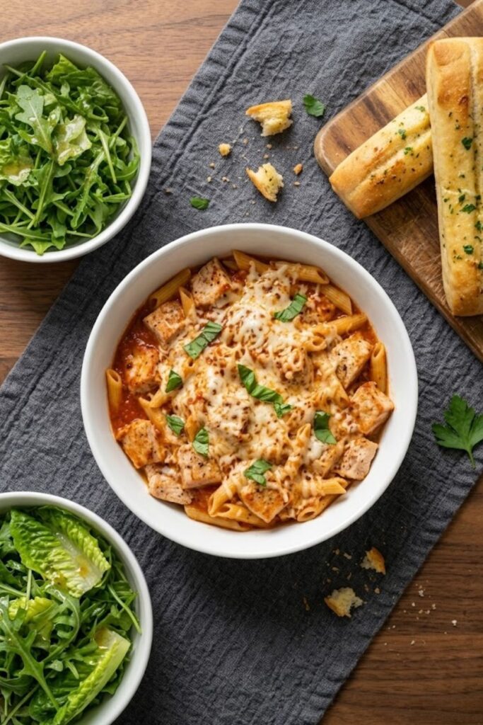 One Pot Chicken Parmesan Pasta Recipe