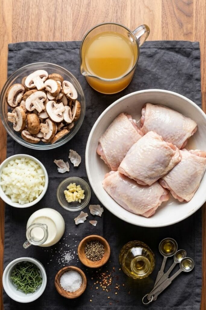 Oven Baked Chicken Thigh Mushroom Soup Recipe