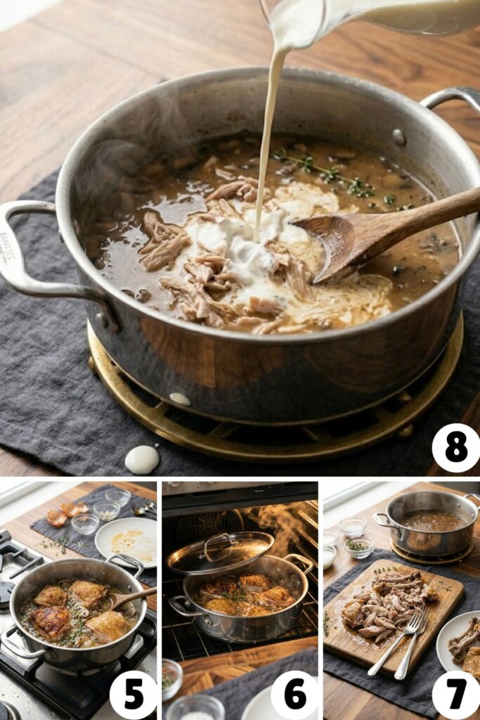 Oven Baked Chicken Thigh Mushroom Soup Recipe