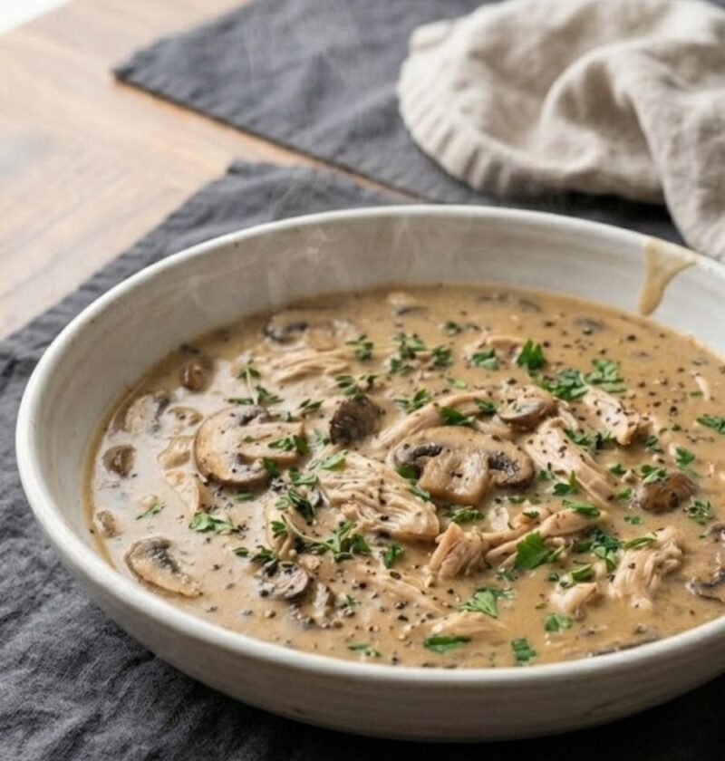 Oven Baked Chicken Thigh Mushroom Soup Recipe
