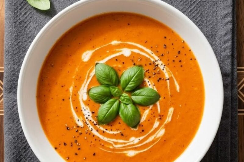 Roasted Red Pepper Chicken Soup