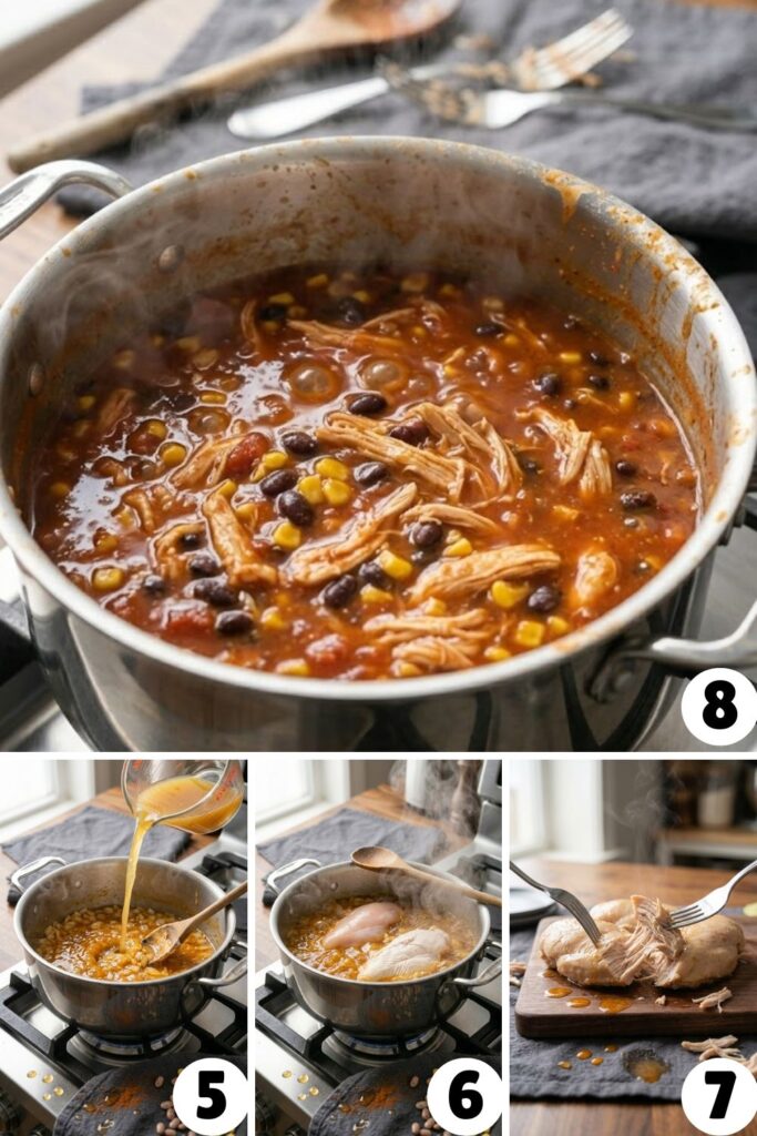 Shredded Chicken Taco Soup Recipe