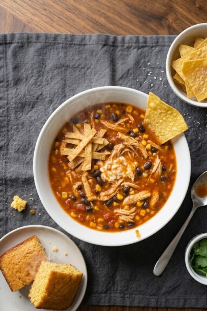Shredded Chicken Taco Soup Recipe
