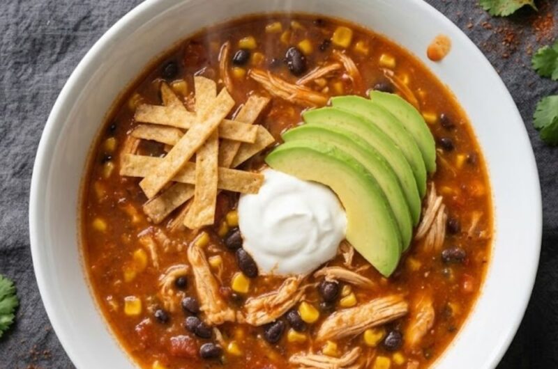Shredded Chicken Taco Soup
