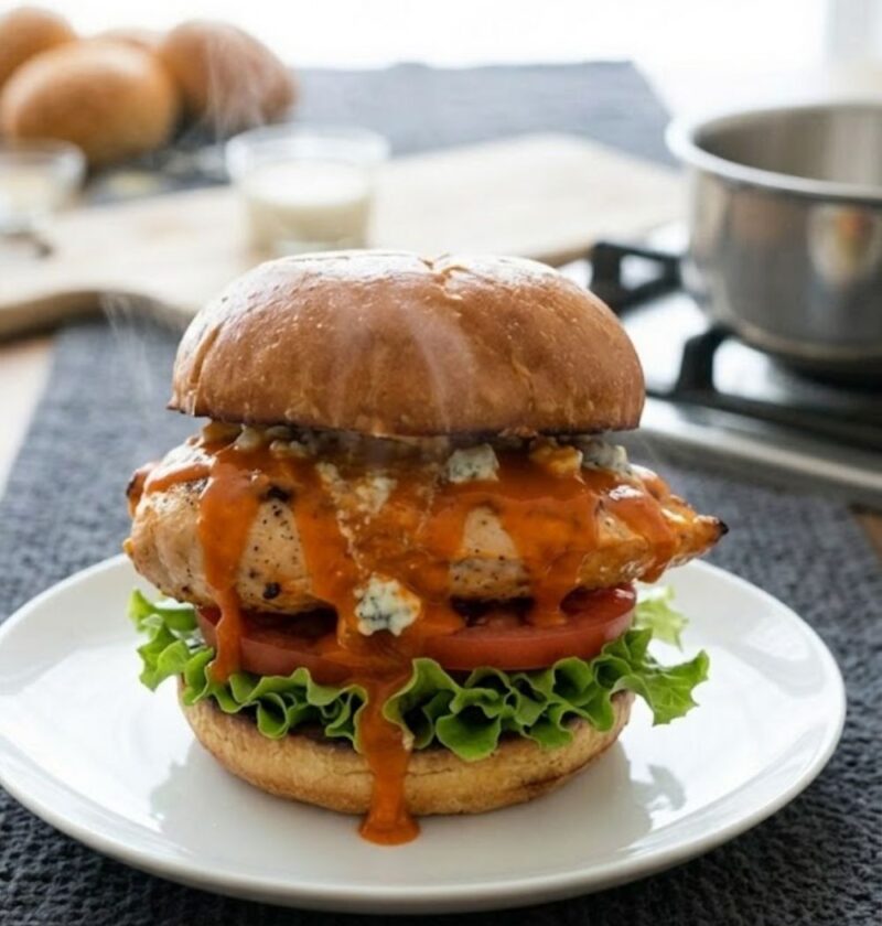 Spicy Grilled Buffalo Chicken Sandwich Recipe
