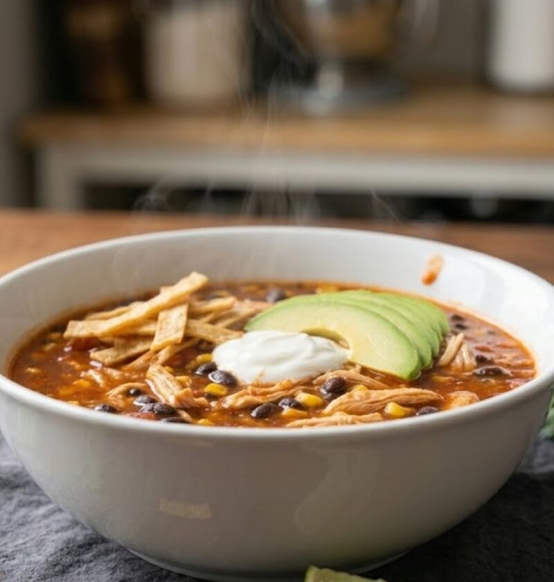 Shredded Chicken Taco Soup Recipe