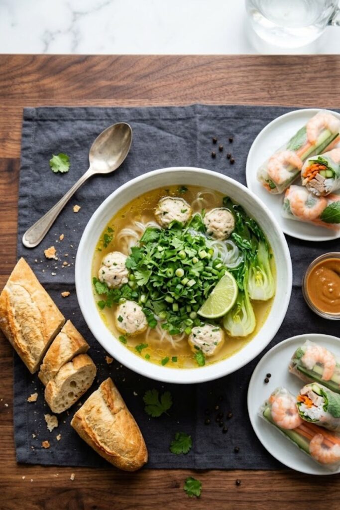 Vietnamese Chicken Meatball Soup Recipe