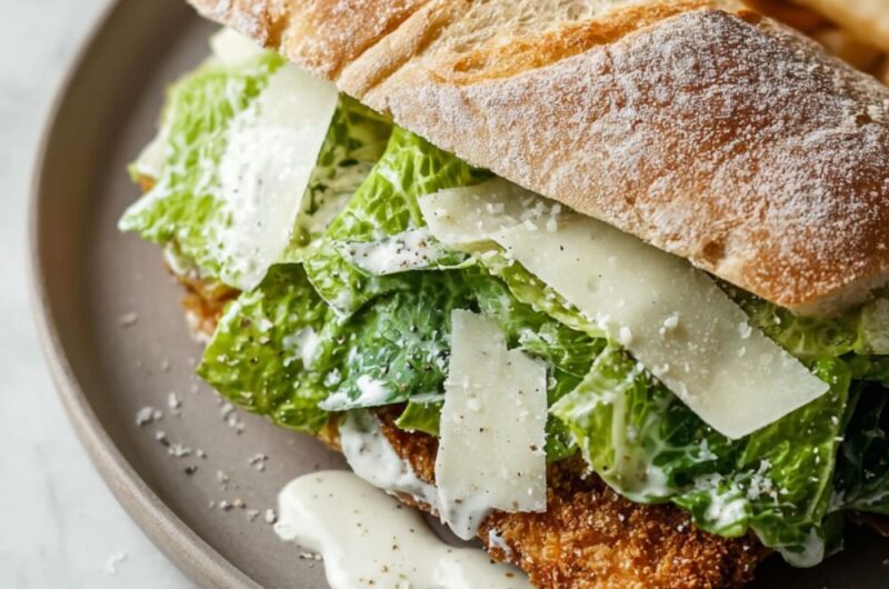 Crispy Chicken Caesar Salad Sandwich