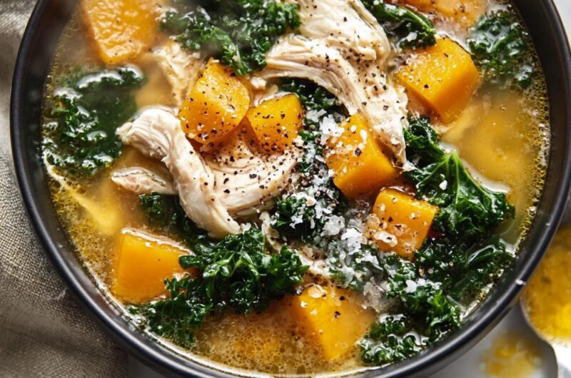 Chicken Kale Butternut Squash Soup