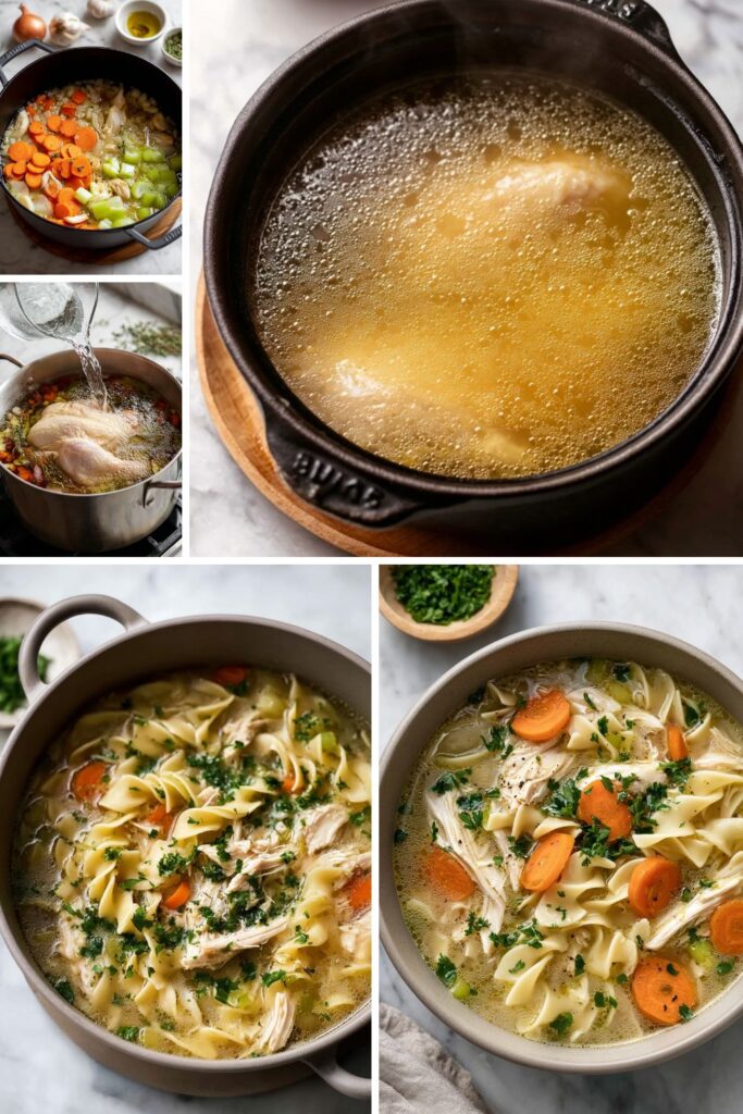 Chicken Noodle Soup With Whole Chicken