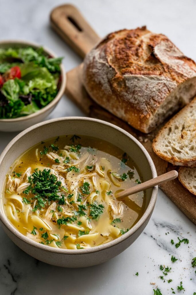 Chicken Noodle Soup With Whole Chicken