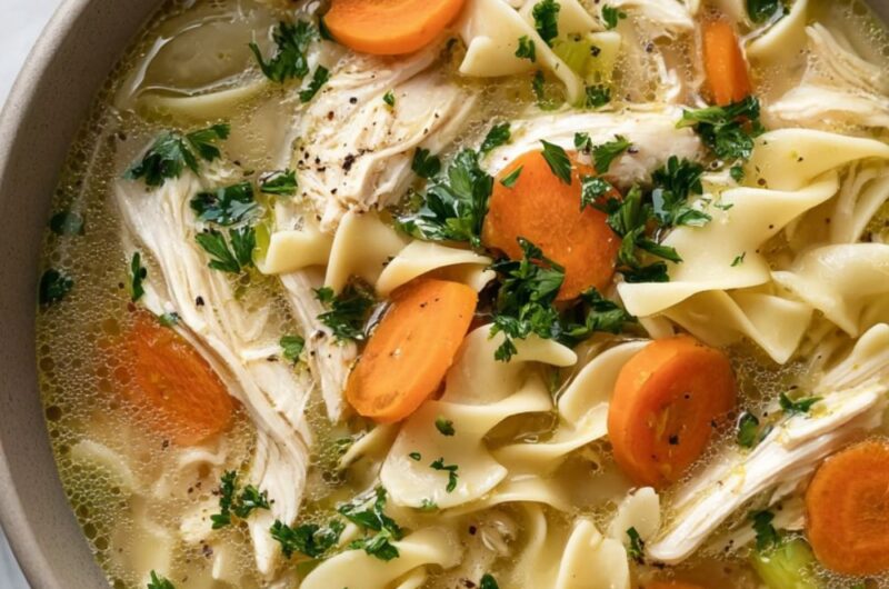 Chicken Noodle Soup With Whole Chicken