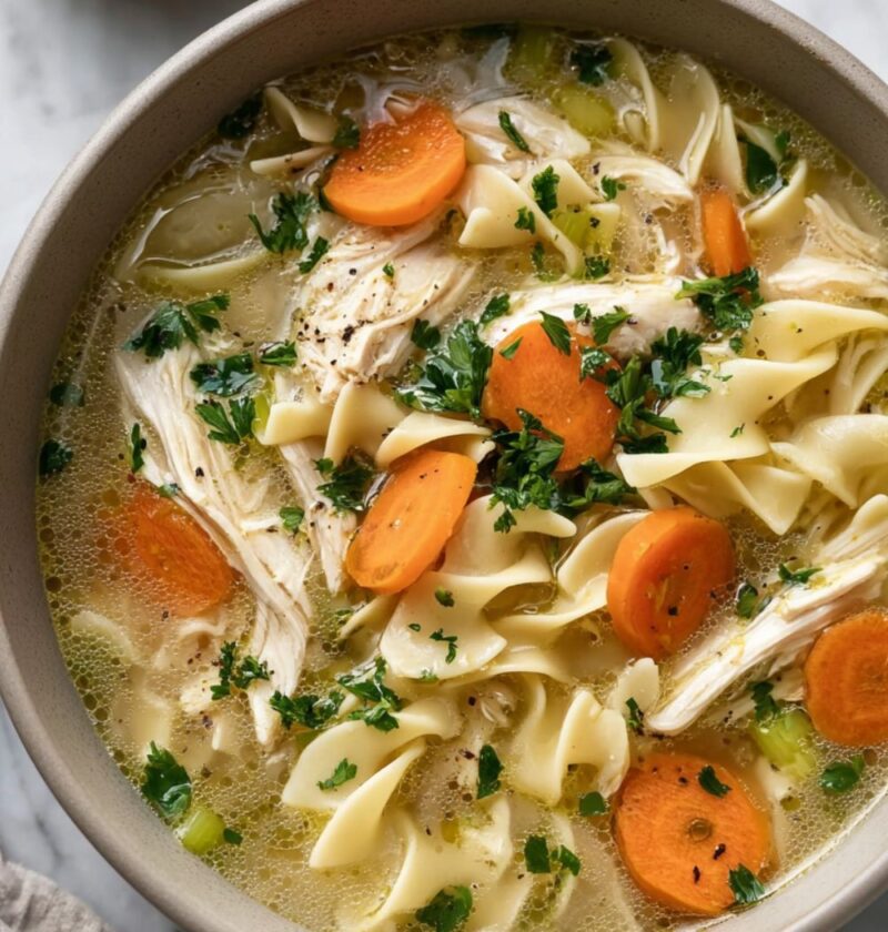 Chicken Noodle Soup With Whole Chicken