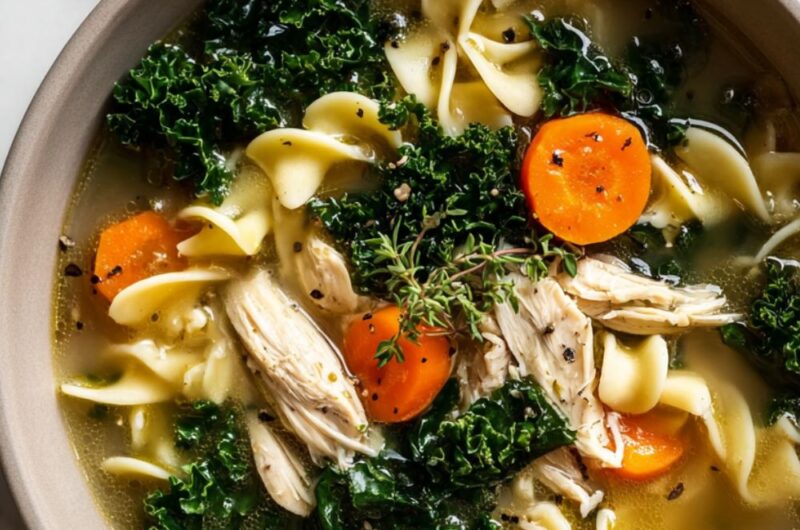 Chicken Noodle Soup with Kale