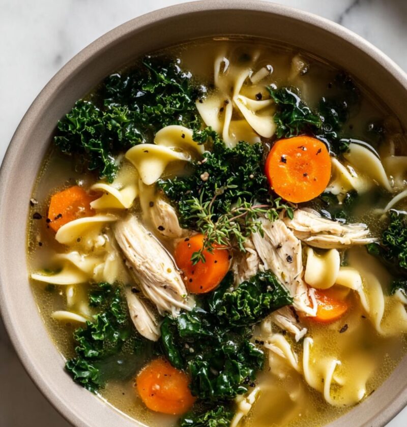Chicken Noodle Soup with Kale Recipe