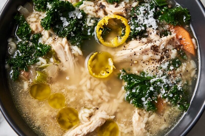 Chicken Rice Kale Soup
