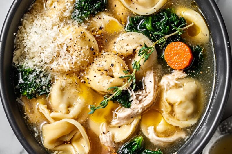 Chicken Tortellini Soup with Kale