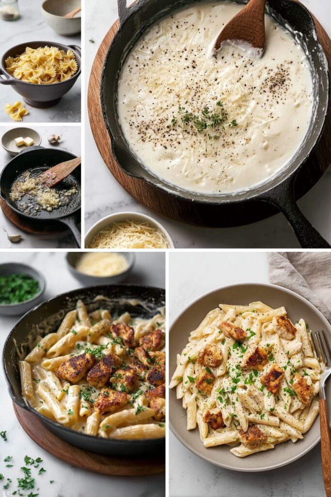 Chicken Alfredo Penne Pasta Recipe