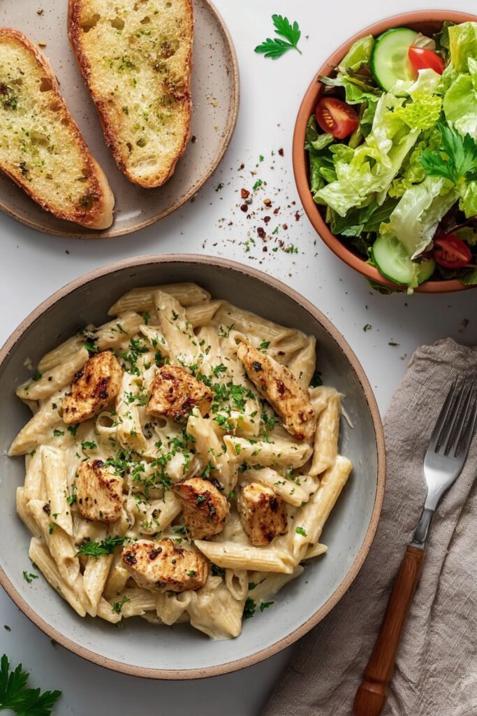 Chicken Alfredo Penne Pasta Recipe