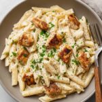 Creamy Chicken Mushroom Spinach Pasta Recipe