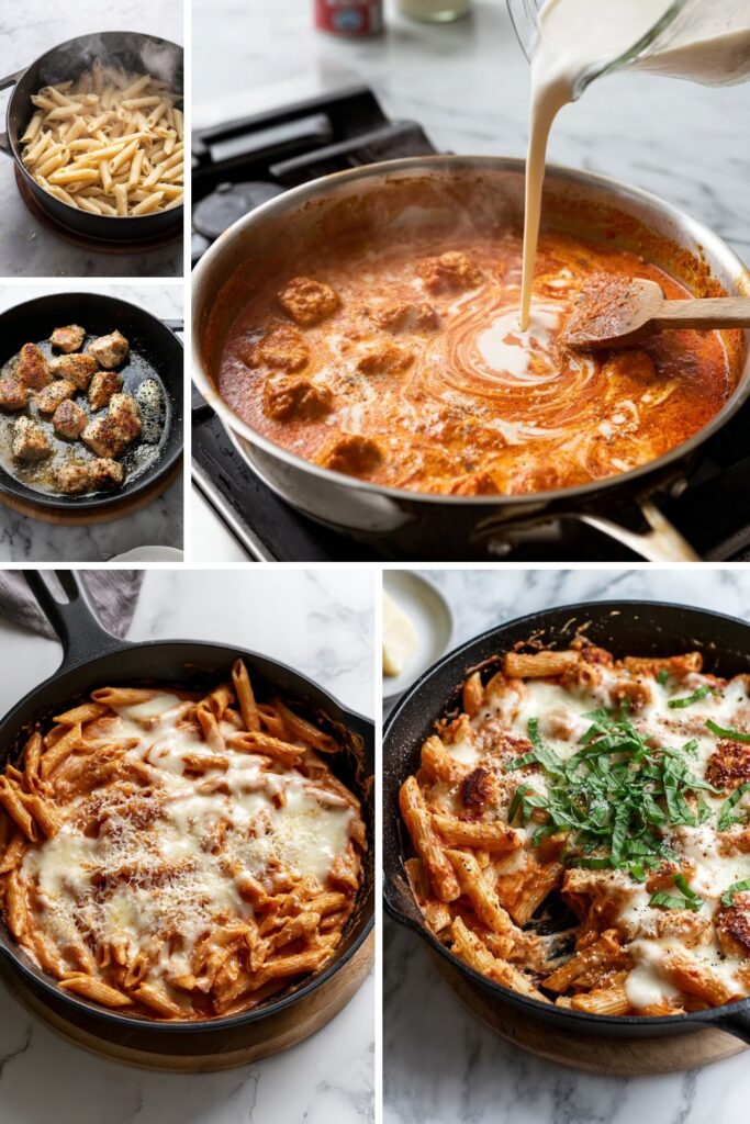 Creamy Chicken Parmesan Pasta Recipe